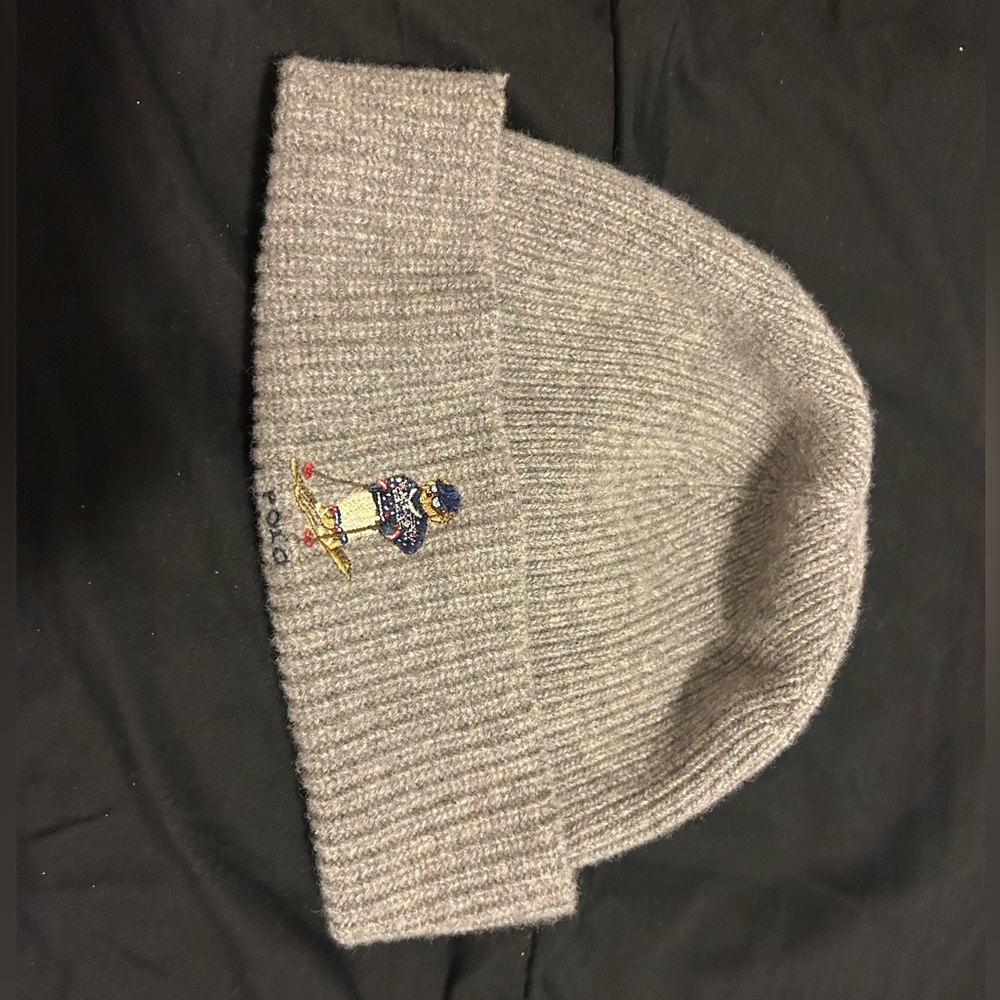 Polo Bear Ralph Lauren beanie Grey